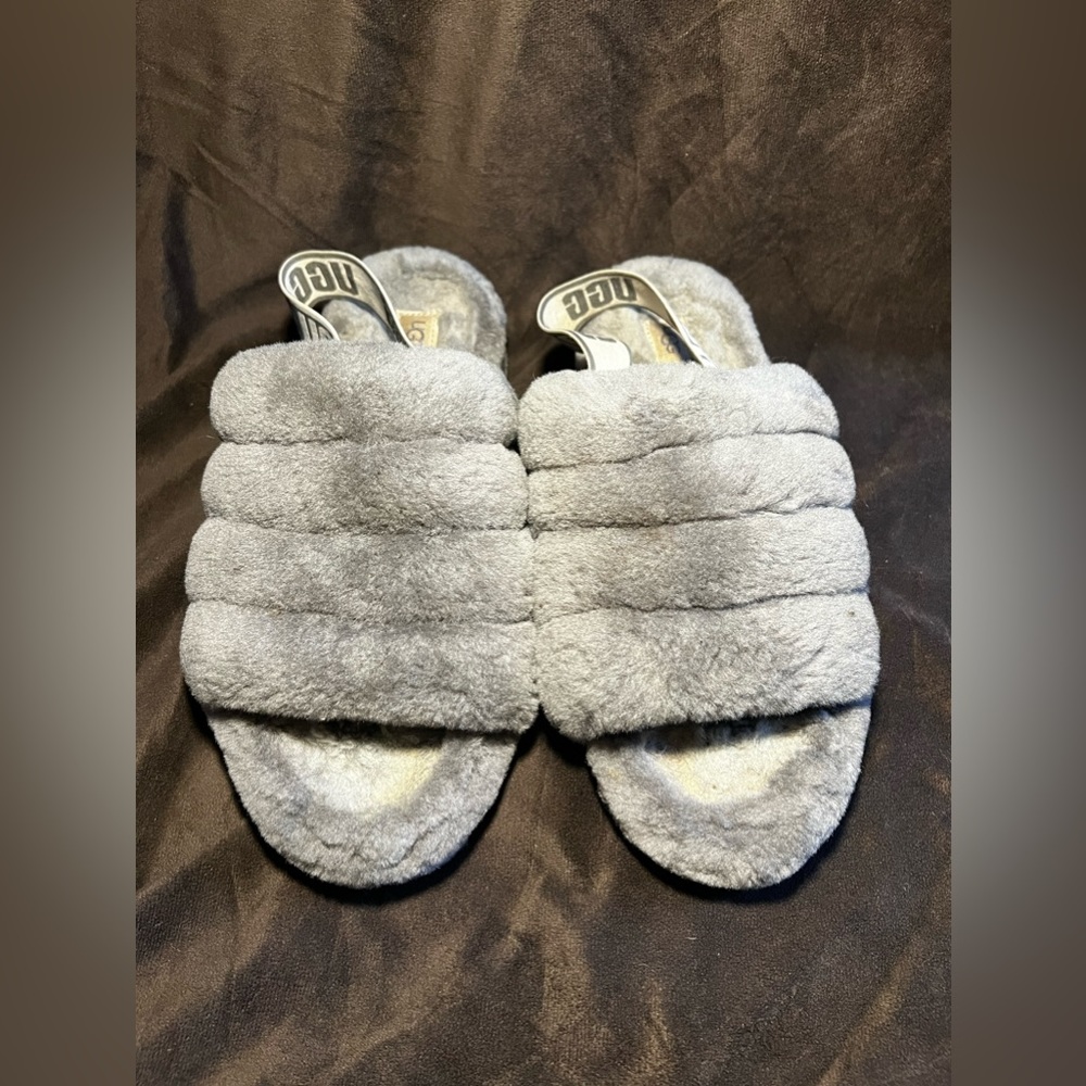 UGG Fluff yeah Charcoal Grey Slippers